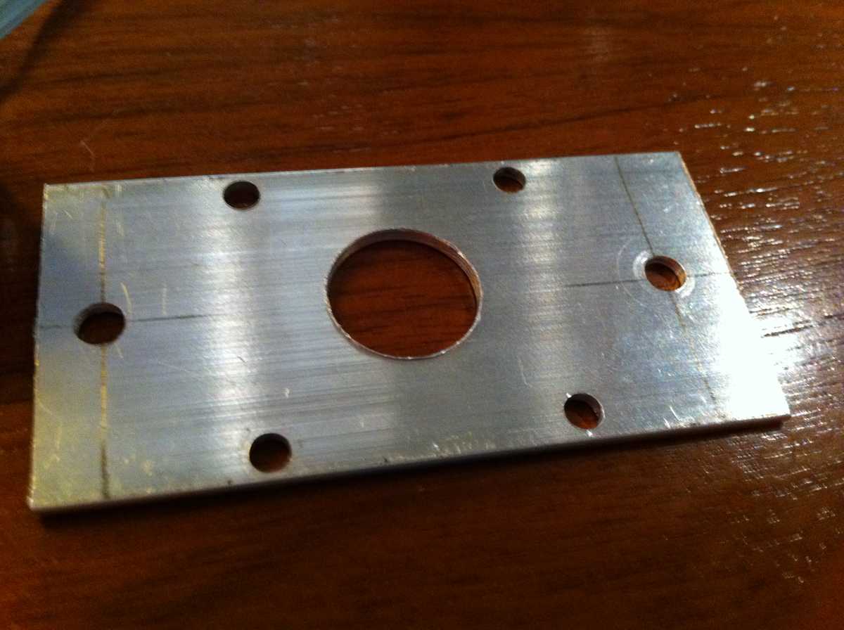 A custom fabbed Aluminium plate