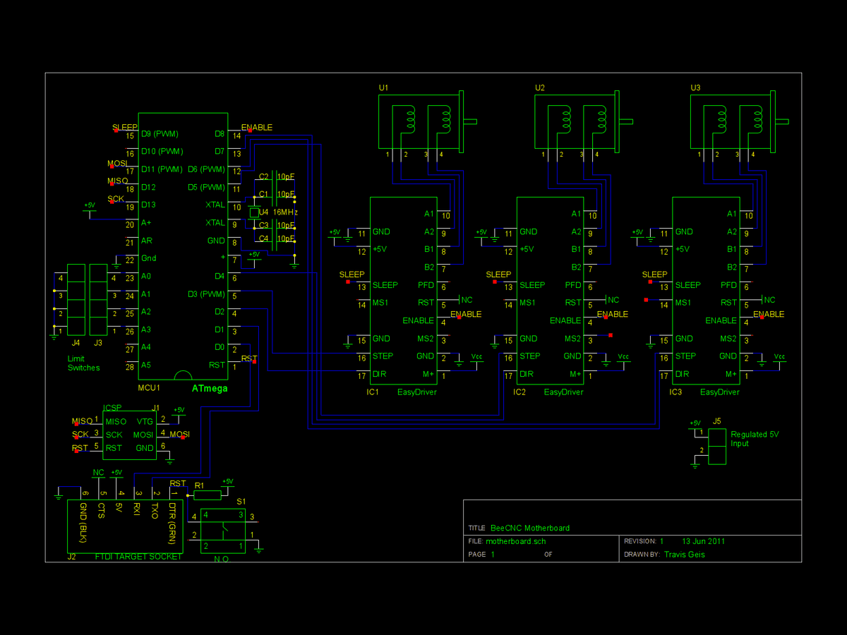 BeeCNC Motherboard Schematic v1